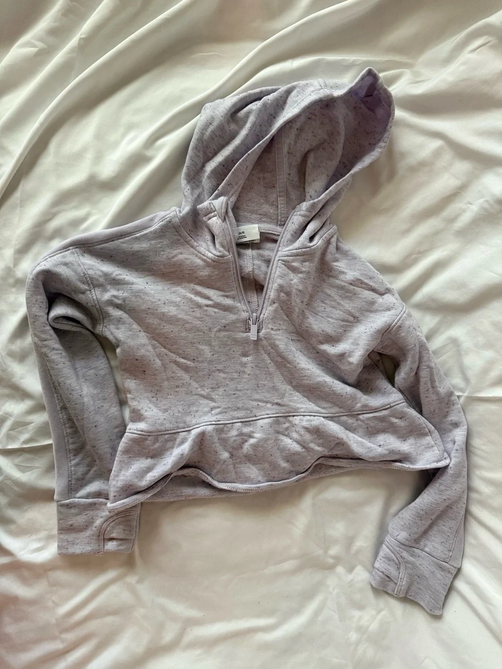 all in motion Lilac Speckled Half-Zip Hoodie